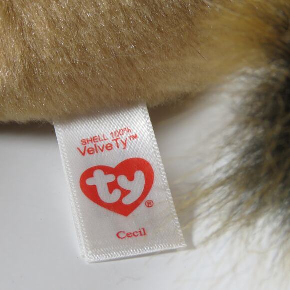 Ty Beanie Baby Cecil Lion Plush - Charity Edition Stuffed Animal 2002-2015 - Picture 12 of 16
